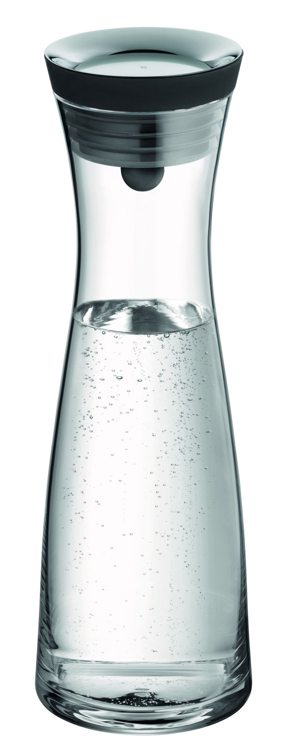 WMF Karaf / Waterkaraf - Basic - Drupvrij - Incl. Fruitfilter - Zwart / Zilver - 1.5 liter