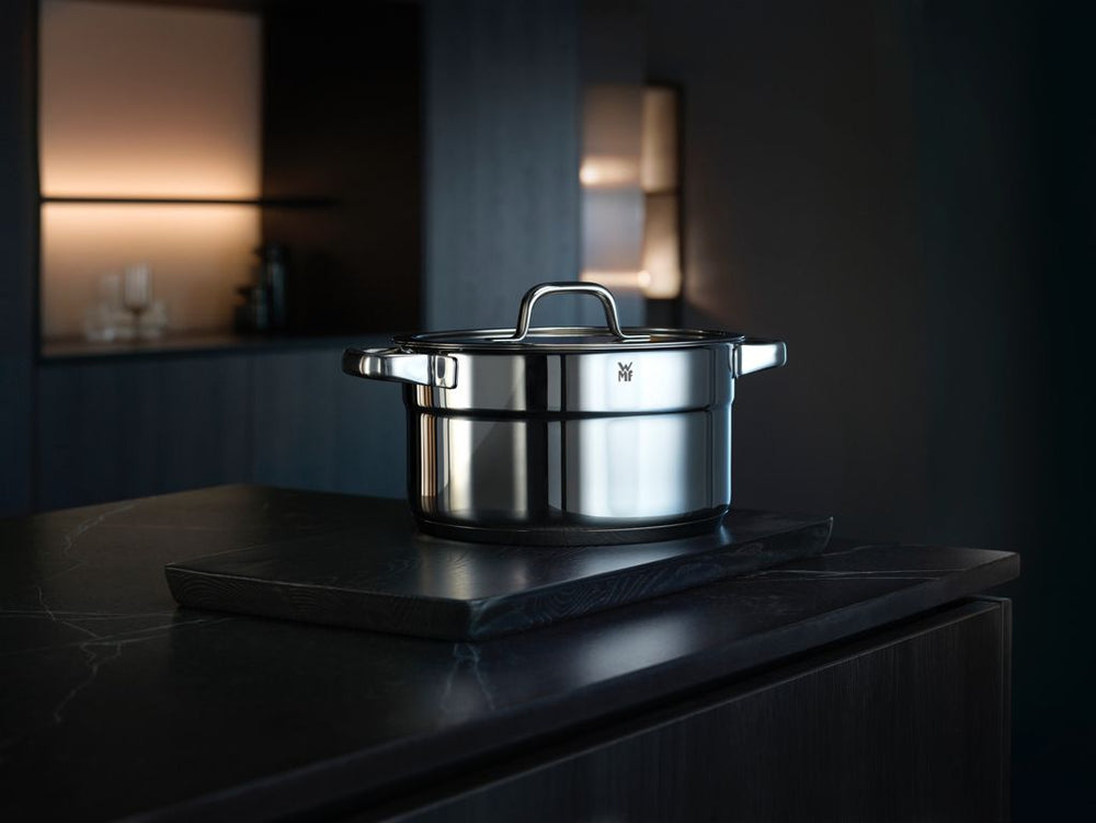 WMF Pannenset Compact Cuisine 5-Delig Inclusief GRATIS Cookinglife Kookgerei set - Kookpan ø 16, 16, 20 en 20 cm en Steelpan ø 14 cm