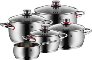 WMF Pannenset Quality One - RVS - 5 Delig - Kookpan ø 16, 20, 20 en 24 cm en Steelpan ø 16 cm
