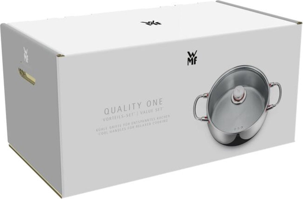 WMF Pannenset Quality One - RVS - 5 Delig - Kookpan ø 16, 20, 20 en 24 cm en Steelpan ø 16 cm