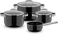 WMF Pannenset Fusiontec 2.0 Mineral Pro Zwart 4-delig - Kookpan ø 16, 20, 24 cm & Steelpan ø 16 cm