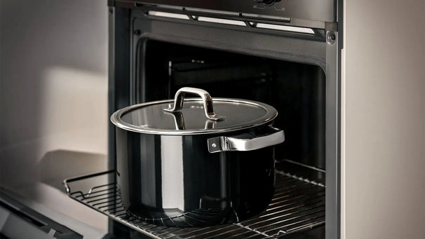 WMF Pannenset Fusiontec 2.0 Mineral Pro Zwart 4-delig - Kookpan ø 16, 20, 24 cm & Steelpan ø 16 cm