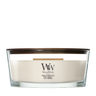 WoodWick Geurkaars Ellipse Tonka & Almond Milk - 9 cm / 19 cm - Geurkaars in Glas - Houten Lont