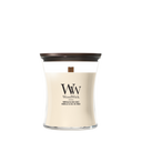 WoodWick Geurkaars Medium Vanilla & Sea Salt - 11 cm / ø 10 cm - Geurkaars in Glas - Houten Lont