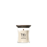 WoodWick Geurkaars Mini Vanilla & Sea Salt - 8 cm / ø 7 cm - Geurkaars in Glas - Houten Lont
