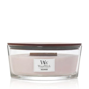 WoodWick Geurkaars Ellipse Rosewood - 9 cm / 19 cm - Geurkaars in Glas - Houten Lont