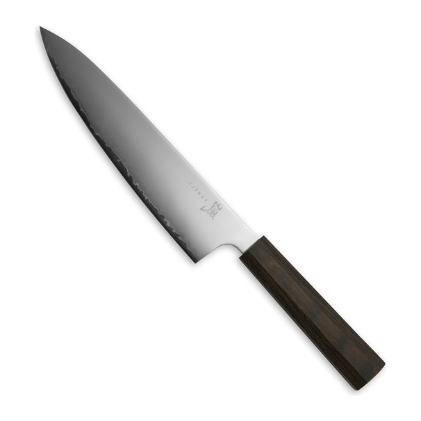 Yaxell Koksmes Hana 20 cm - 3 laags RVS - donkerbruin Pakkahouten heft