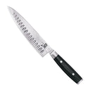 Yaxell Koksmes Ran met anti-kleefkuiltjes 20 cm - 69 laags roestvrij damast staal - canvas Micarta heft