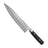 Yaxell Koksmes Zen 24 cm 37 laags damaststaal met canvas Micarta heft, vrijstaand op witte achtergrond