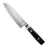 Yaxell Santokumes Zen 16.5 cm 37 laags damaststaal met canvas Micarta heft, vrijstaand op witte achtergrond