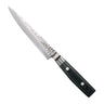 Yaxell Vleesmes Zen 15 cm 37 laags damaststaal met canvas Micarta heft, vrijstaand op witte achtergrond
