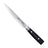 Yaxell Vleesmes Zen 18 cm 37 laags damaststaal met canvas Micarta heft, vrijstaand op witte achtergrond