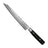 Yaxell Vleesmes Zen 23 cm 37 laags damaststaal met canvas Micarta heft, vrijstaand op witte achtergrond