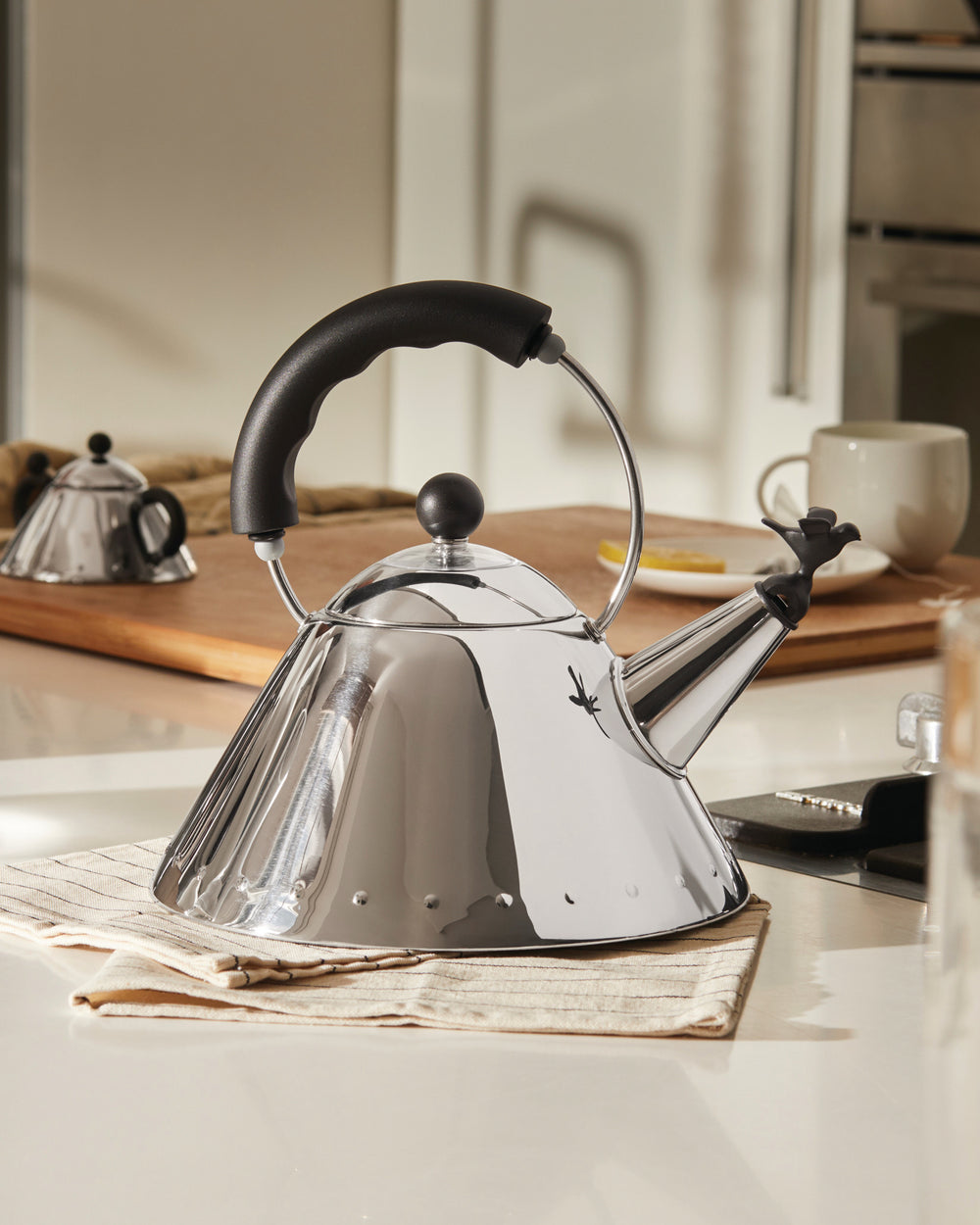 Alessi Fluitketel 9093 RVS / Zwart - 2 liter - Michael Graves - 9093 B