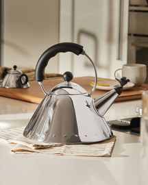 Alessi Fluitketel 9093 RVS / Zwart - 2 liter - Michael Graves - 9093 B