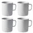 Alessi Mokken PlateBowlCup 300 ml - 4 stuks - Jasper Morrison - AJM28/89