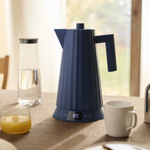 Alessi Waterkoker Plissé met Temperatuurinstelling Blauw - 1.7 liter - 1850 W - Michelle De Lucchi - MDL21 DAZ