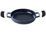 Alva Grillpan / Grillplaat Nori ø 28 cm + Gratis Leren Handvaten - geschikt voor alle warmtebronnen - geëmailleerde anti-aanbaklaag