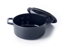 Alva Braadpan met deksel - Dutch Oven Nori Gietijzer ø 26 cm + Gratis handvaten - geëmailleerde anti-aanbaklaag