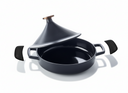 Alva Tajine Nori Inductie ø 28 cm / 3 liter + Gratis Leren Handvaten - geëmailleerde anti-aanbaklaag - geschikt voor alle warmtebronnen