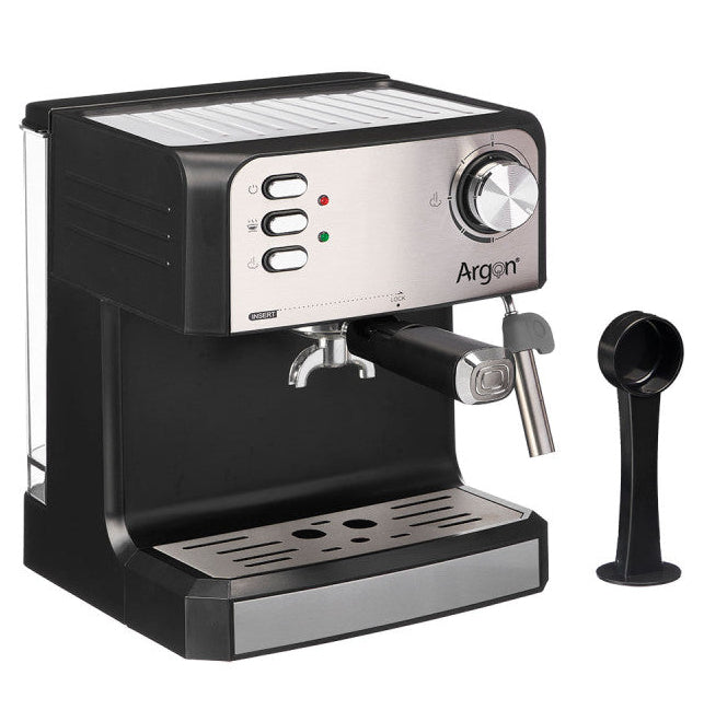 Argon Espressomachine / Pistonmachine RVS / Zwart - 20 Bar - 1.6 Liter