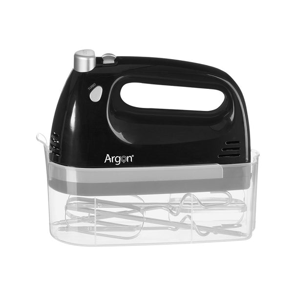 Argon Handmixer Zwart - Inclusief Garden en Deeghaken - 400 W