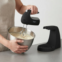 Argon Handmixer Zwart - met Standaard en RVS Mengkom - 300 W