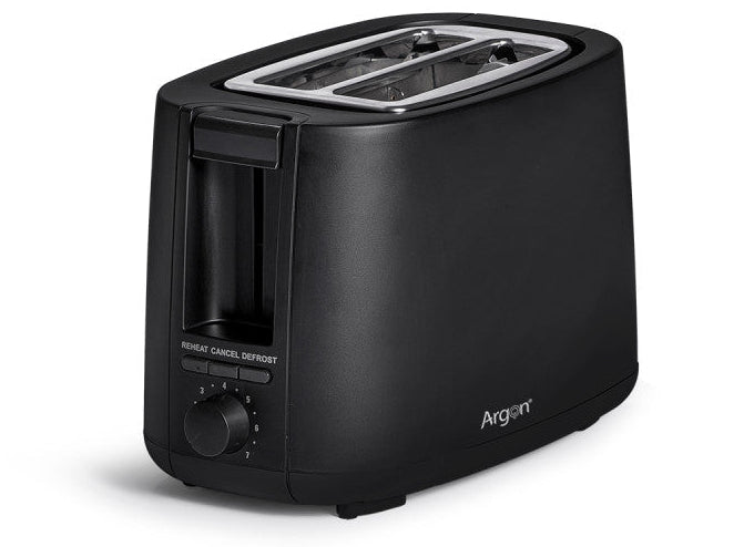 Argon Broodrooster Mat Zwart - 2 Sleuven - 750 W