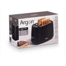 Argon Broodrooster Mat Zwart - 2 Sleuven - 750 W