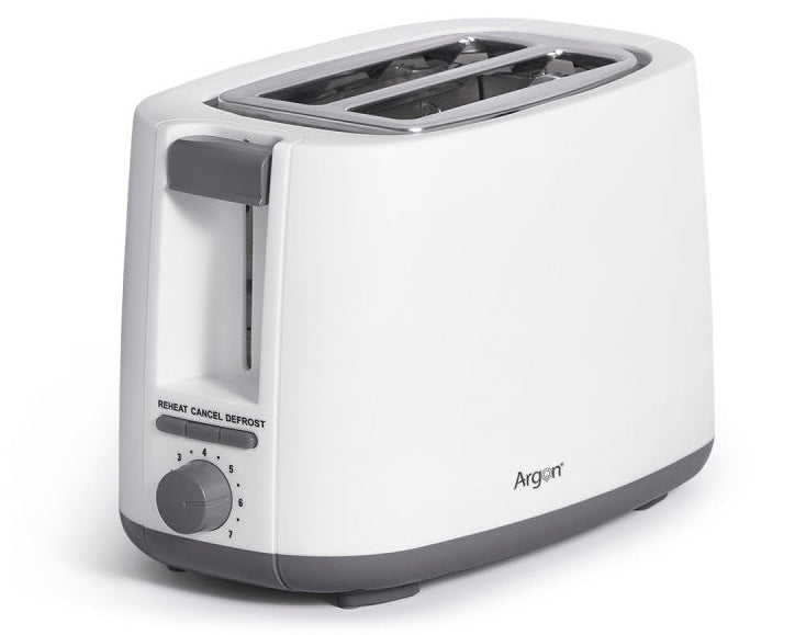 Argon Broodrooster Mat Wit - 2 Sleuven - 750 W