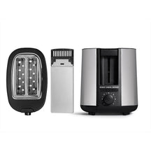 Argon Broodrooster RVS / Mat Zwart - 2 Sleuven - 750 W