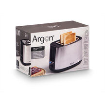 Argon Broodrooster RVS / Mat Zwart - 2 Sleuven - 750 W