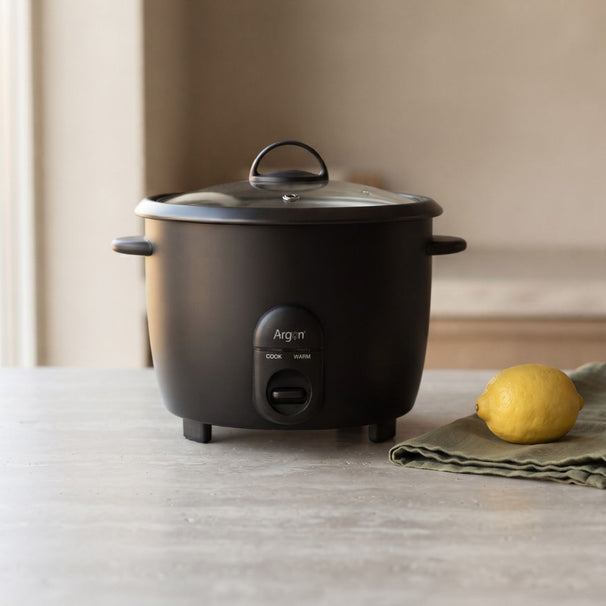Argon Rijstkoker Mat Zwart - 1.8 Liter - 700 W
