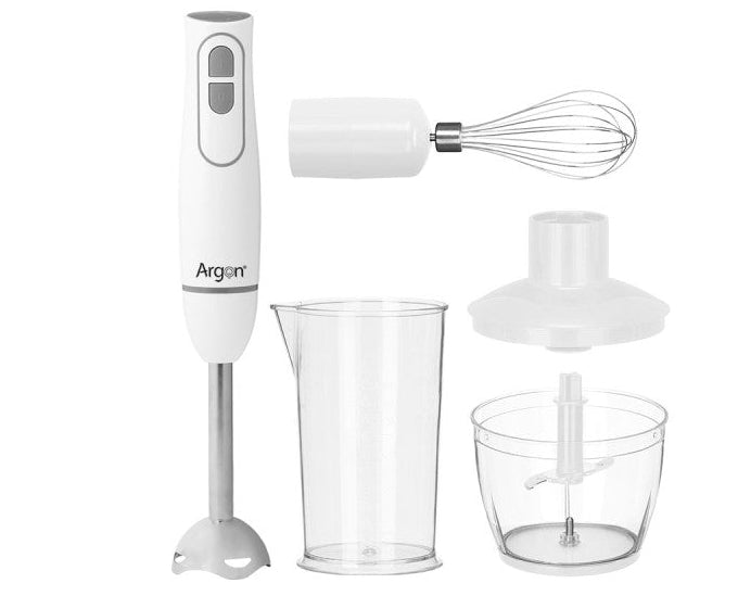 Argon Staafmixerset met Accessoires Wit - 1000 W
