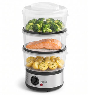 Argon Stoomkoker RVS - 3 Lagen - 2.5 Liter - 500 W