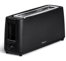 Argon Broodrooster Mat Zwart - 1 Lange Sleuf - 900 W