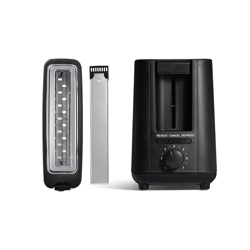 Argon Broodrooster Mat Zwart - 1 Lange Sleuf - 900 W