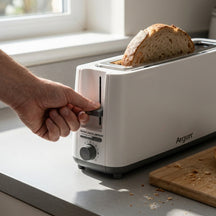 Argon Broodrooster Mat Wit - 1 Lange Sleuf - 900 W