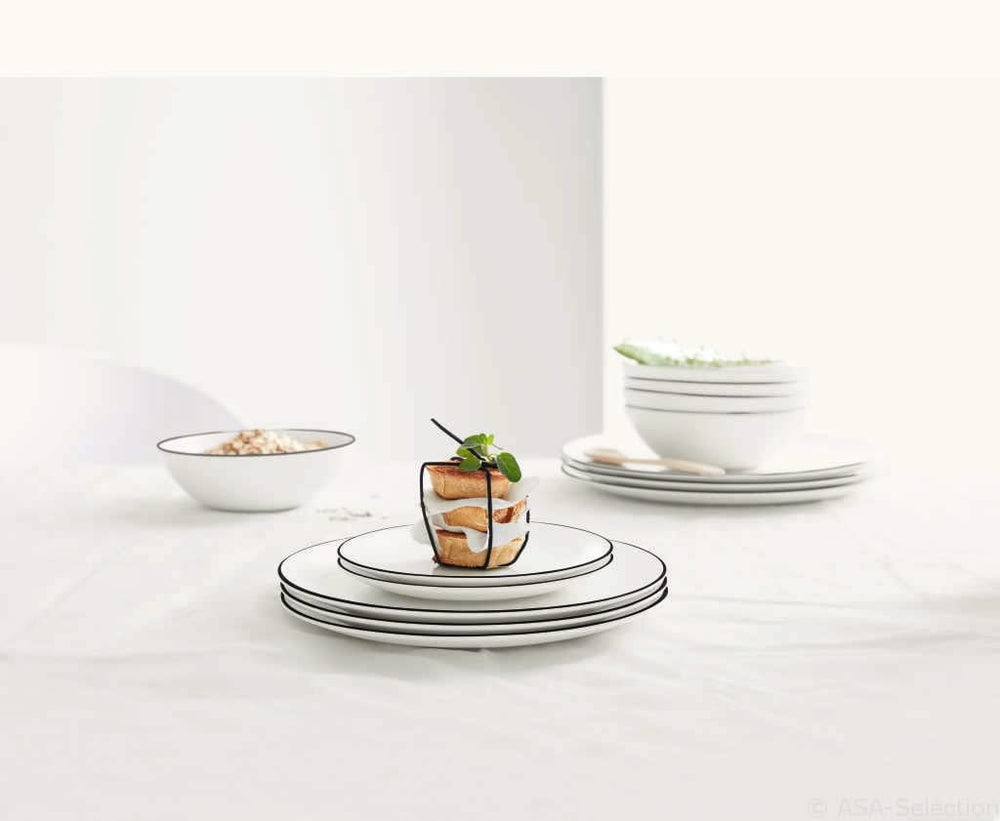 ASA Selection Dinerborden A Table Ligne Noire ø 26.5 cm - 4 stuks