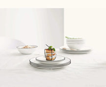 ASA Selection Dinerborden A Table Ligne Noire ø 26.5 cm - 4 stuks