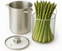 Cookinglife Aspergepan / Pastapan- RVS - ø 16 cm / 4.0 liter