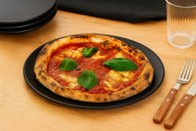 Cookinglife Pizzaborden Aardewerk Zwart Ø 30 cm - Set van 4 Vaatwasserbestendig