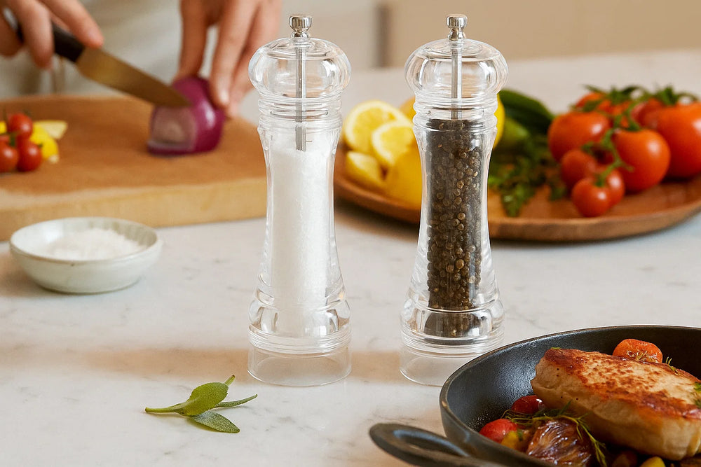 Cookinglife Peper- en Zoutmolen Set Rocca Transparant - 21.5 cm