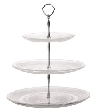 Cosy & Trendy Etagere / Serveertoren Retro - Glas - ø 18, 25 & 29 cm - 3 Laags