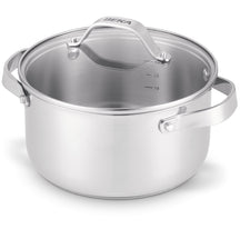 Beka Kookpan met glazen deksel - Cicla - RVS - ø 24 cm / 5.2 liter - geschikt voor alle warmtebronnen
