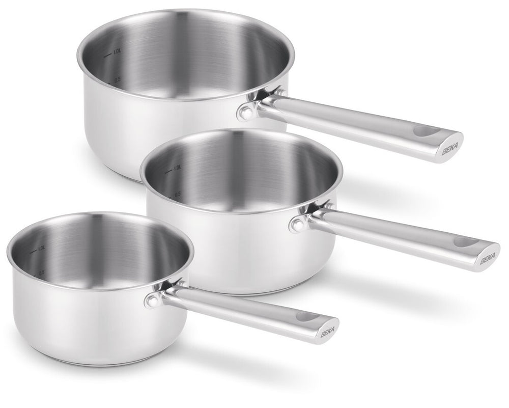 Beka Steelpannenset Cicla RVS 3-Delig ø 16, 18 & 20 cm - geschikt voor alle warmtebronnen