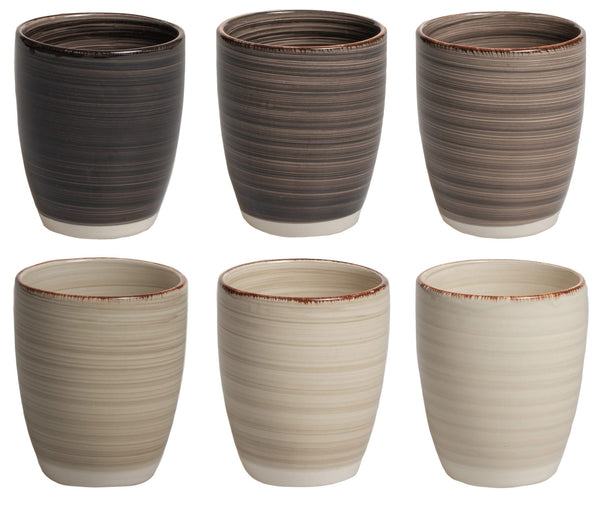 Cookinglife Koffiekopjes / Senseo Kopjes - Delice Grijs 180 ml - 6 stuks
