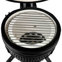 Bighorn Barbecue Kamado Keramiek Mat Zwart - 13 Inch - Houtskool BBQ - Incl. Pizzasteen - 27 cm