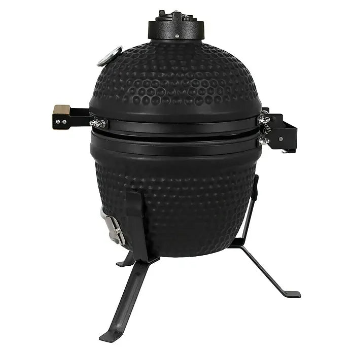 Bighorn Barbecue Kamado Keramiek Mat Zwart - 13 Inch - Houtskool BBQ - Incl. Pizzasteen - 27 cm