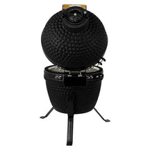 Bighorn Barbecue Kamado Keramiek Mat Zwart - 13 Inch - Houtskool BBQ - Incl. Pizzasteen - 27 cm